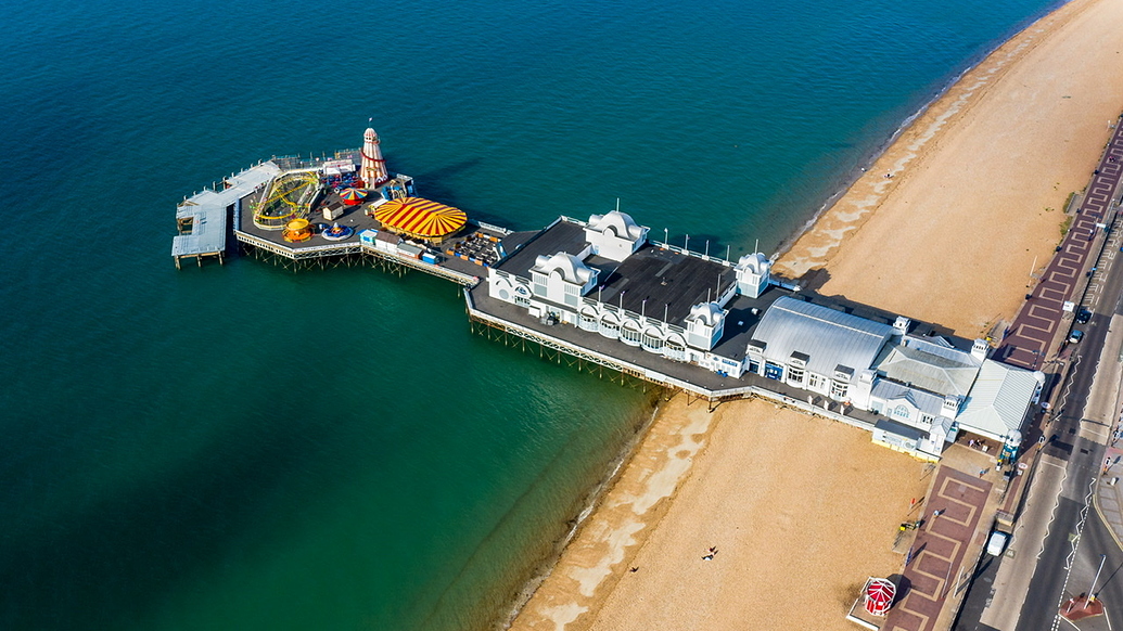 Portsmouth’s pier gets a colourful upgrade Photos by Drone Grey