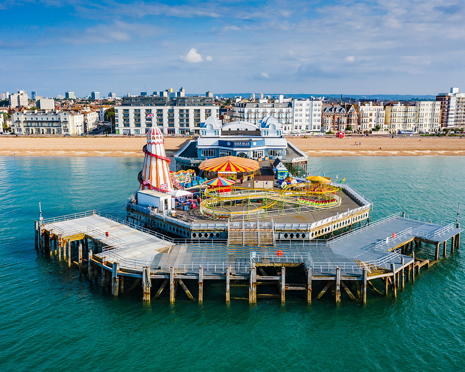 Portsmouth’s pier gets a colourful upgrade Photos by Drone Grey