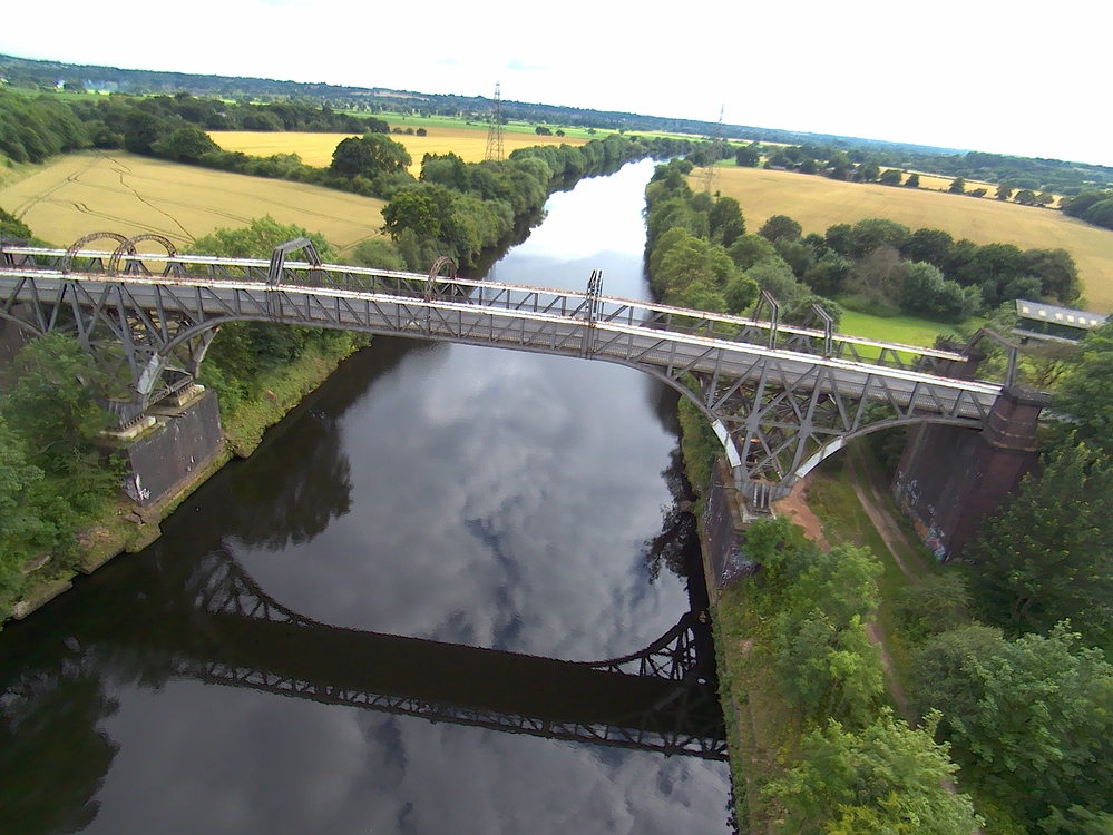 Warburton Bridge Photos by Drone Grey Arrows Drone Club UK