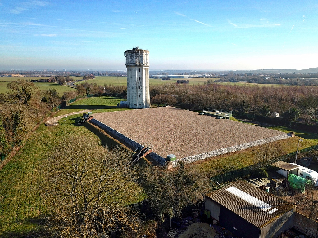 Connisborough Covered Reservoir Photos by Drone Grey Arrows Drone