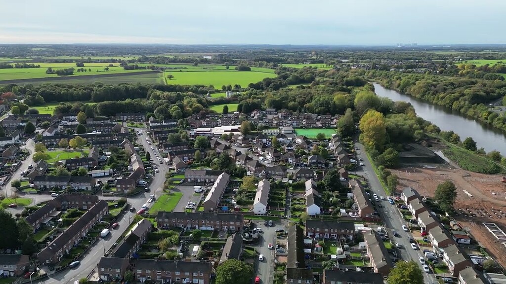 New Houses Millbank Lock, Partington Videos by Drone Grey Arrows