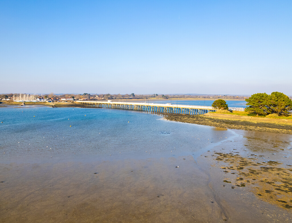 Bridge to Hayling Island Portsmouth. AJI Air 2s Photos by Drone