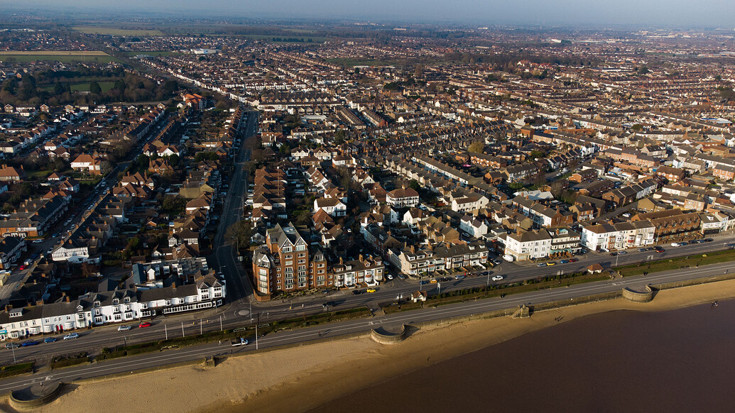 Cleethorpes Sea Front Grimsby Docks Photos by Drone Grey Arrows