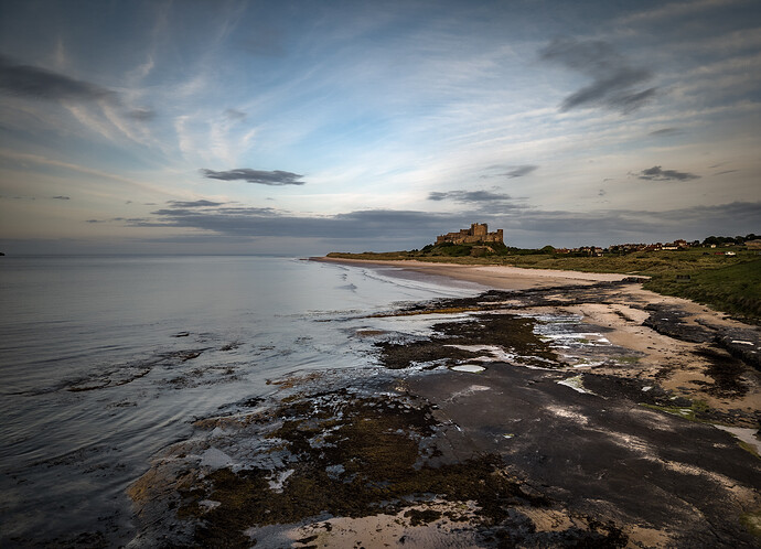 The Blue hour Bamburgh Castle
