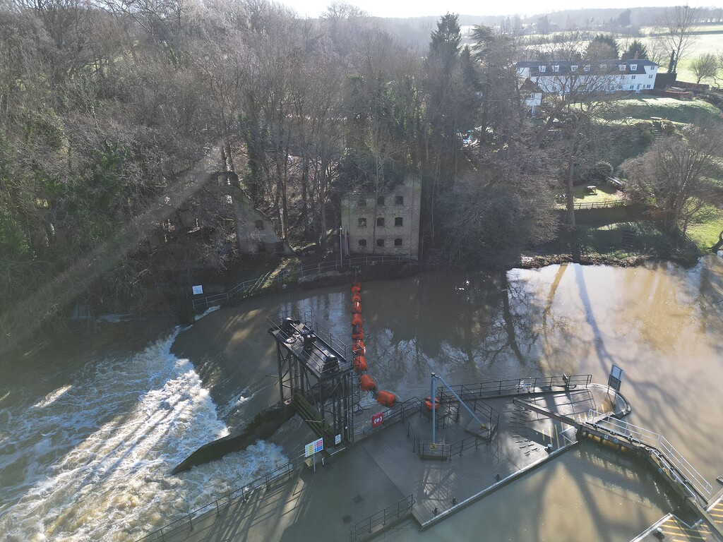 Tutsham mill, Teston lock - Photos by Drone - Grey Arrows Drone Club UK