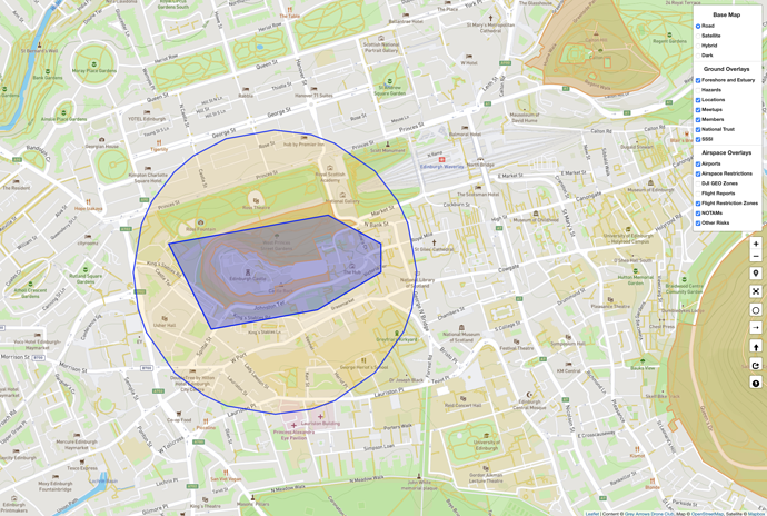 Temporary Flight Restriction Zone Map