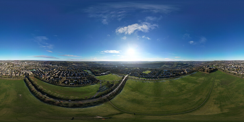 Savile Park Halifax again Photos by Drone Grey Arrows Drone Club UK