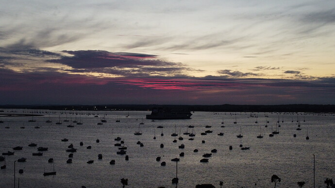 Poole Harbour at dusk - Photos by Drone - Grey Arrows Drone Club UK