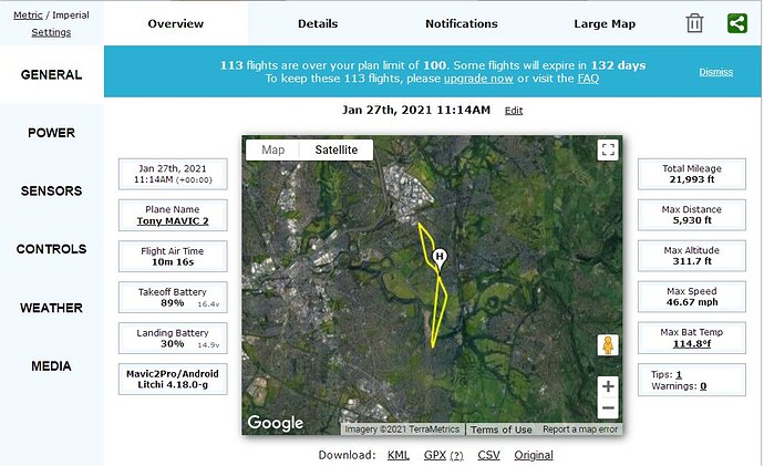 Mavic 2 46mph speed