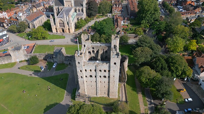 Rochester Castle with Flag