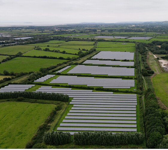 solar panels over 30 rows