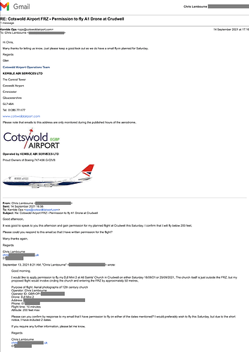 Cotswold Airport FRZ permission