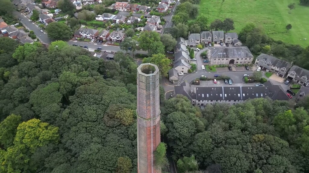 Mini 3 Pro Flight round Barrow Bridge Chimney to Smithills Hall Bolton ...