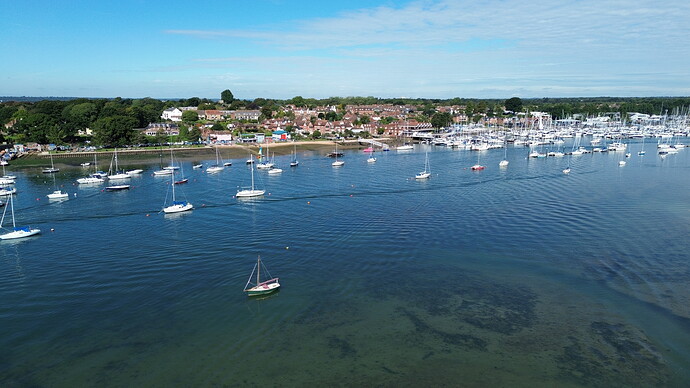 Hamble Front River Hamble this morning - Photos by Drone - Grey Arrows Drone Club UK