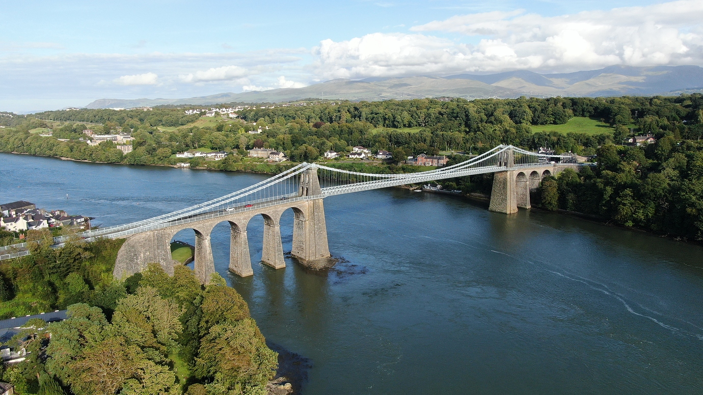 Menai Suspension Bridge Added to Bridges in Wales Where to fly your