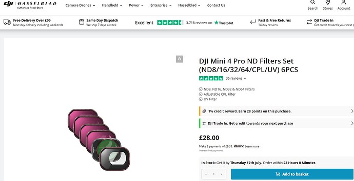 Hasselblad drone filters