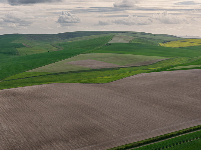 Wansdyke from Silbury Hill (70mm equiv camera)
