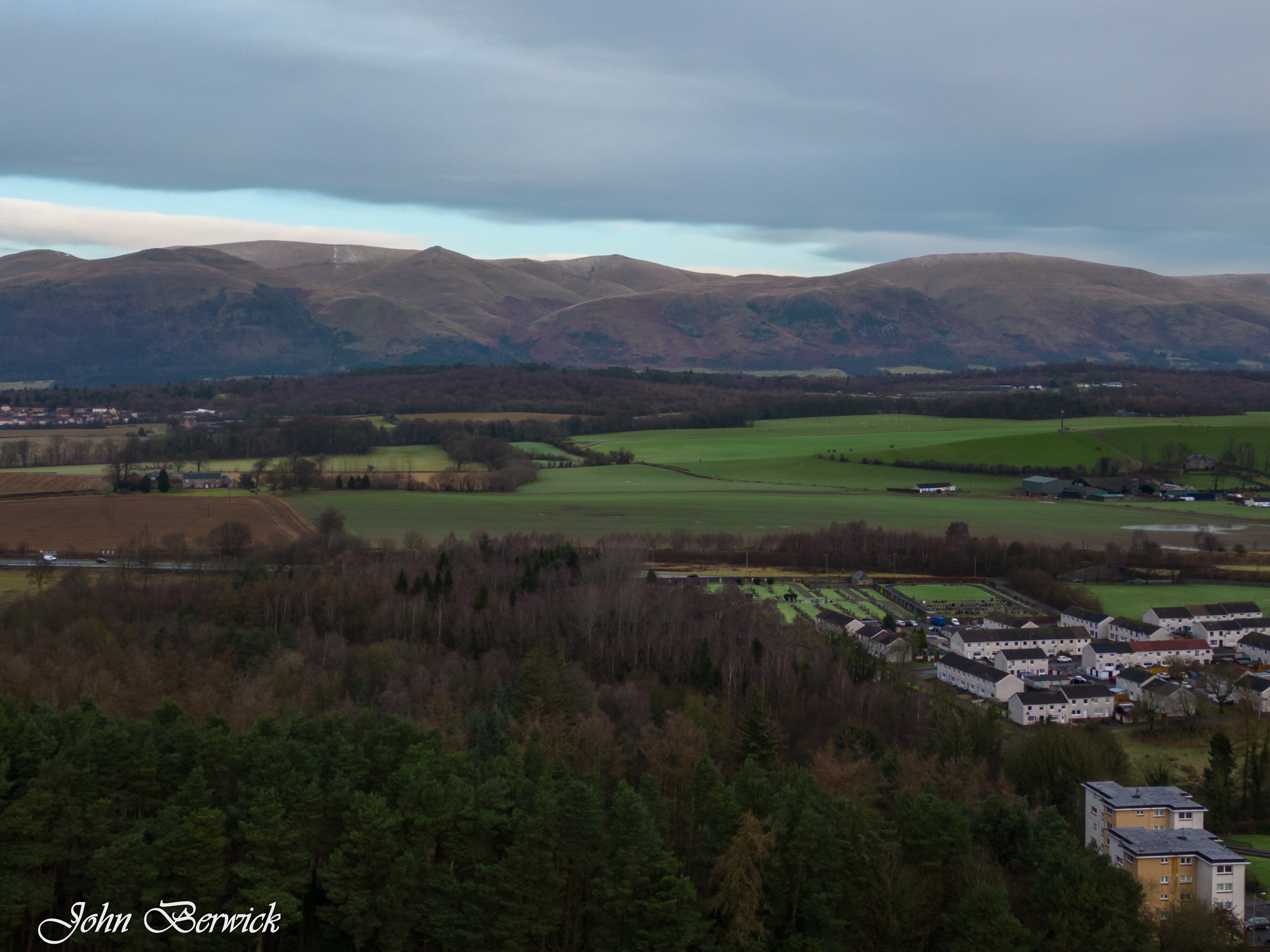Clackmannan Tower. Alloa Tower, Alva Glen. Scotland Photos by Drone