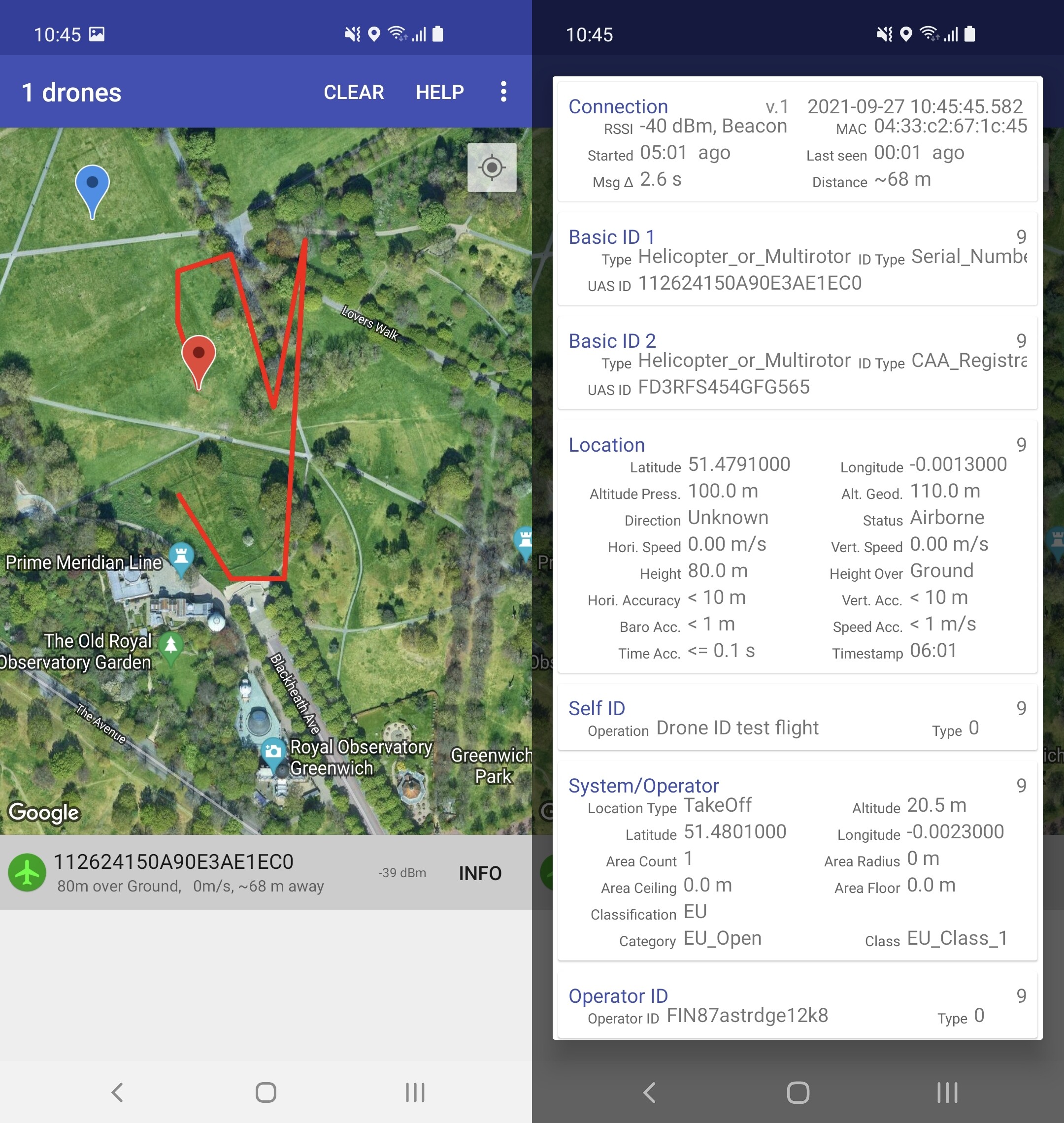 Apps and utilities to view drones that broadcast Drone ID and Remote ID