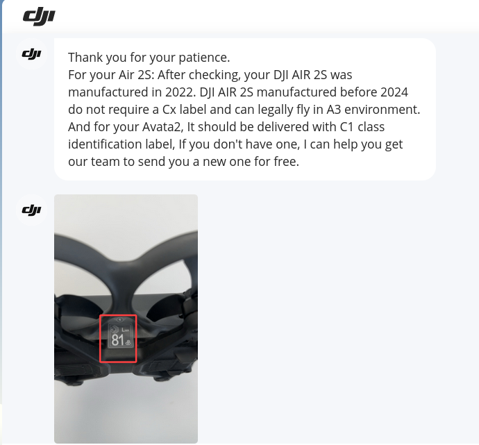 How do you get the EU class label for a DJI Air 2S? - Questions ...