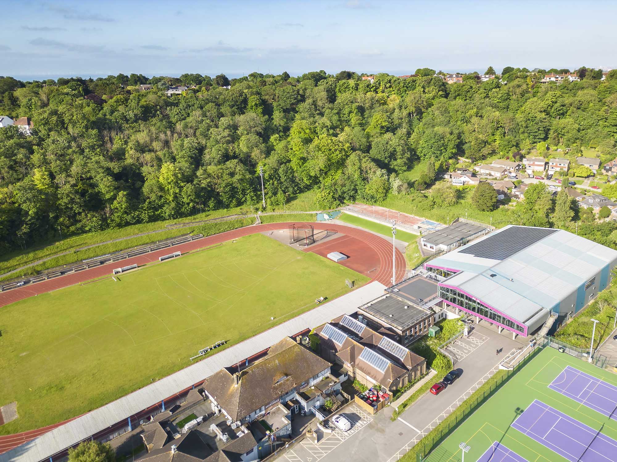 Withdean Stadium Brighton Photos by Drone Grey Arrows Drone Club UK