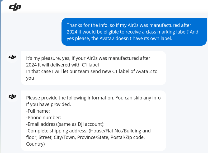 How do you get the EU class label for a DJI Air 2S? - Questions ...