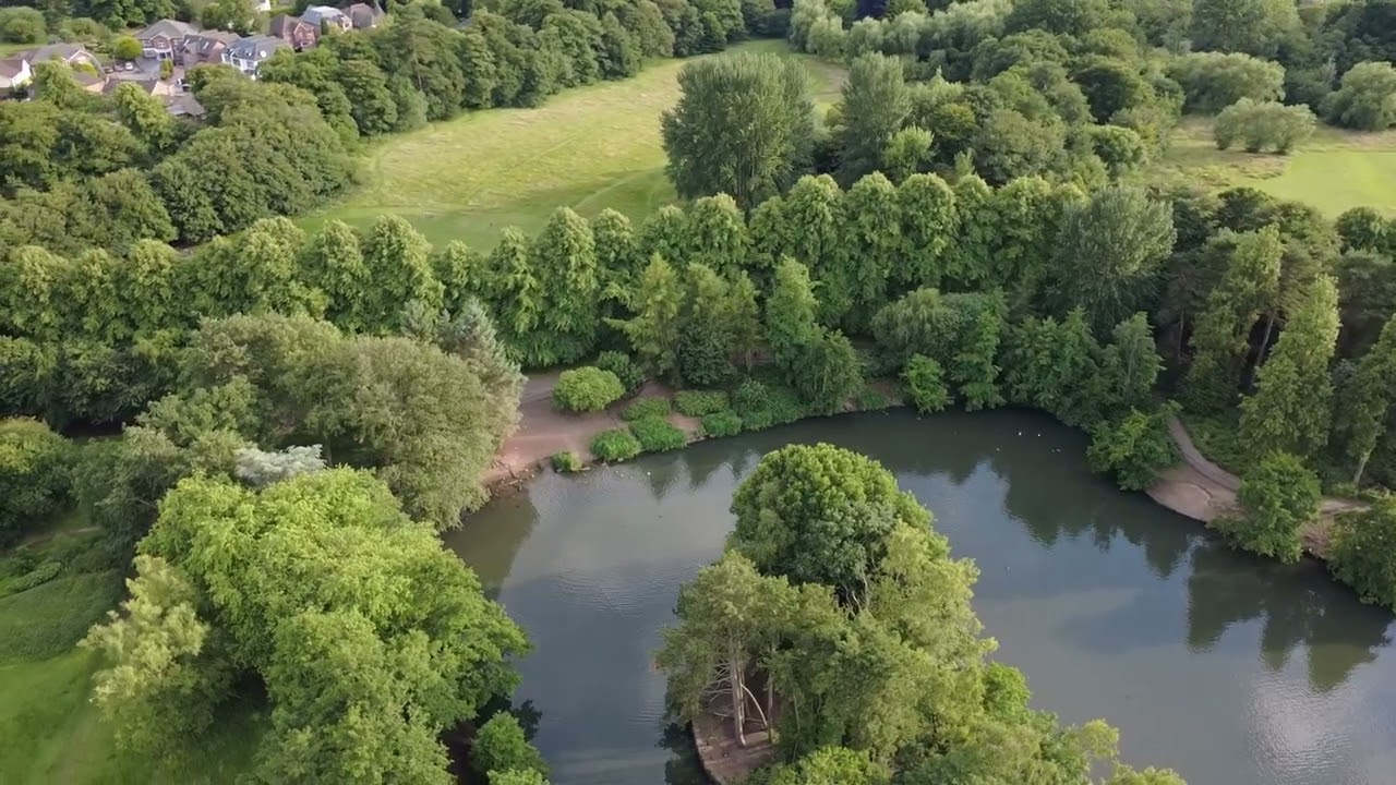 Calderstones Park Boating Lake Liverpool Videos By Drone Grey 