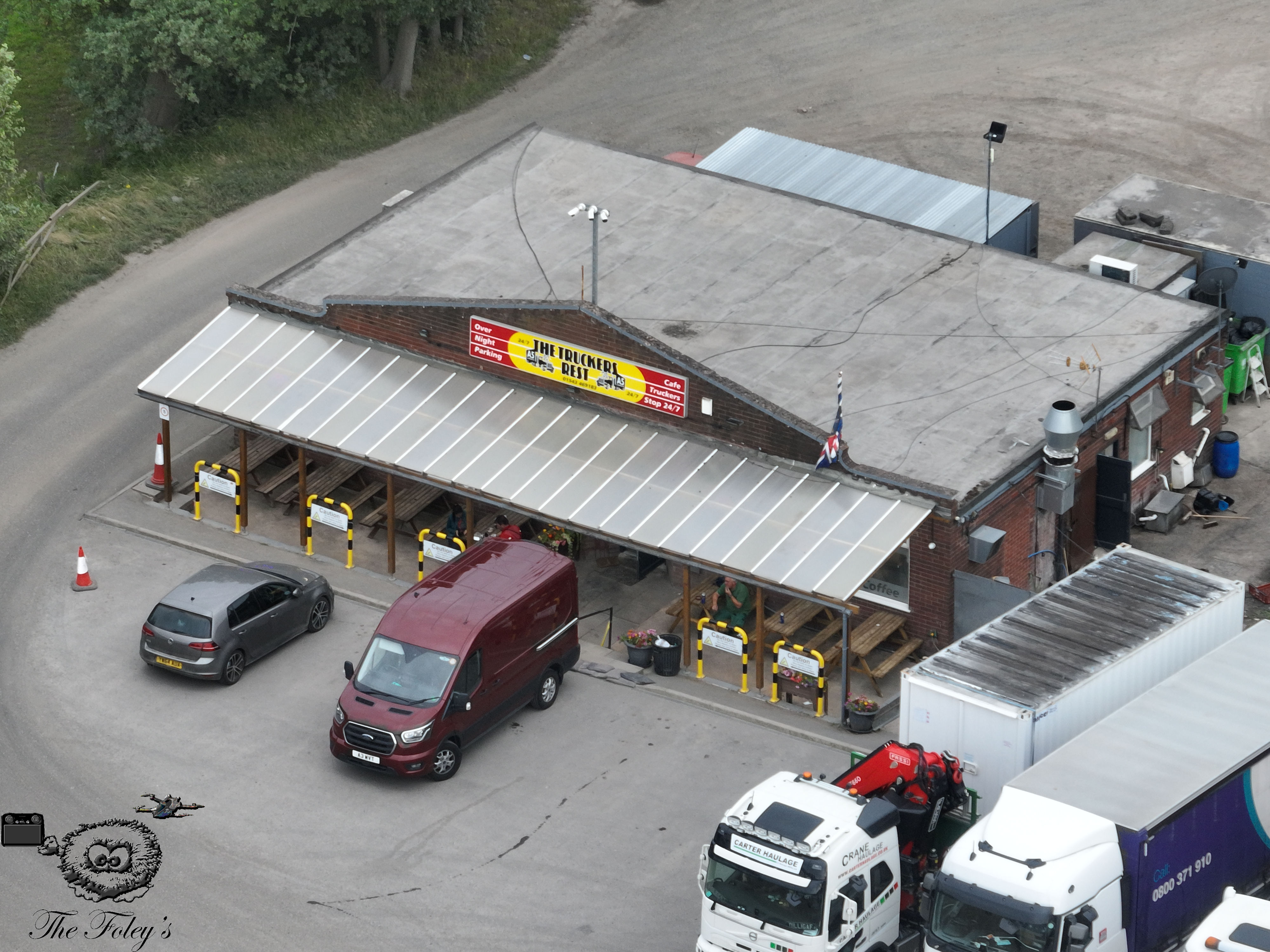 A transport Cafe On The A5 Cannock. (Good breakfast here) Photos by