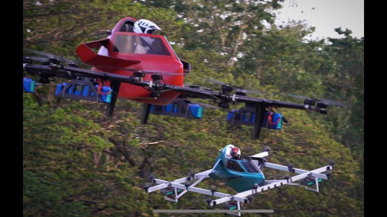 Worlds First Manned Drone Racing Flyingcar